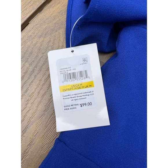 Kasper Women's Flutter-Sleeve Sheath Dress size M royal blue - Picture 11 of 12